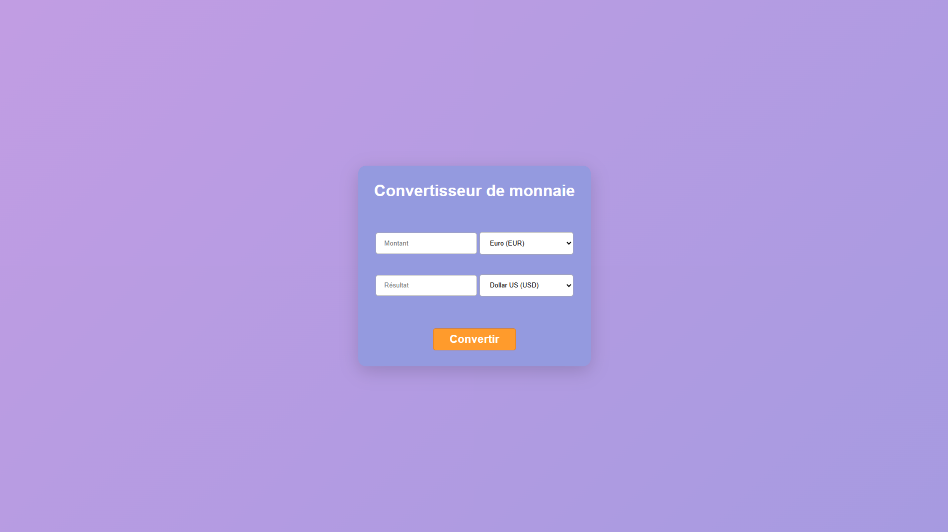 Convertisseur de devise