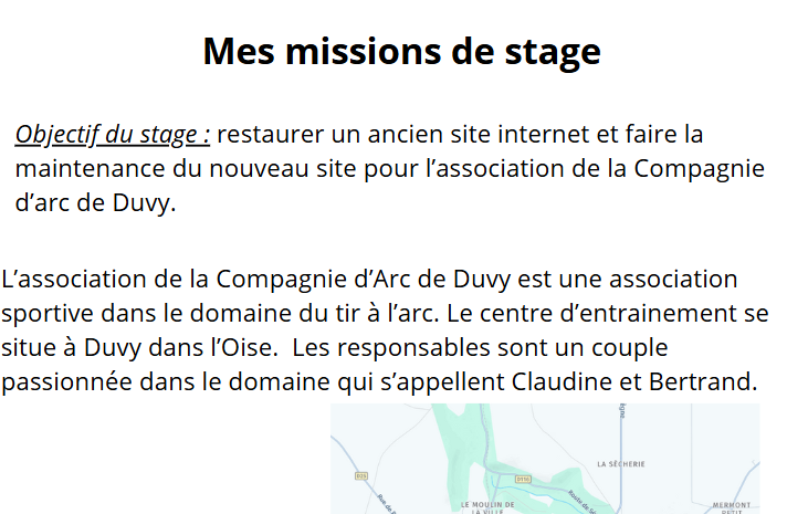 Mes missions de stage